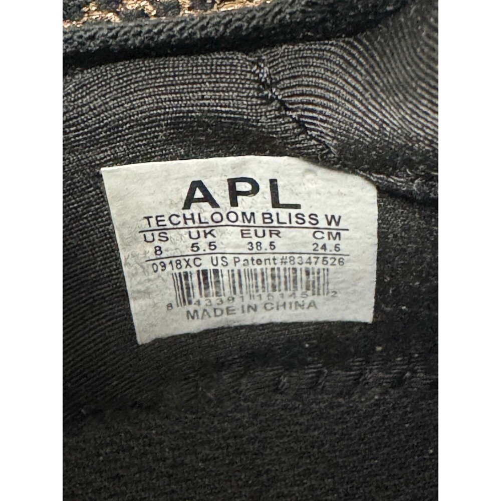 AP TechLoom Bliss Lululemon Women’s Shoe Black Gold Knit  Athletic Size 8 - Picture 7 of 9